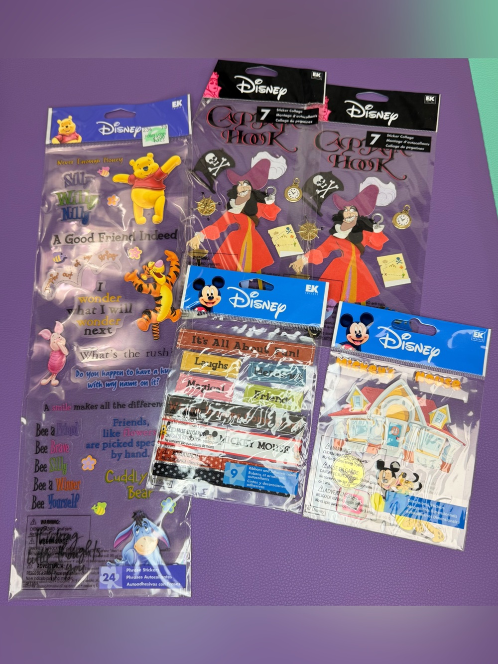 Disney Characters Scrapbooking Supplies Lot NWT